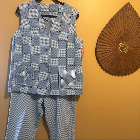 Women's vintage 2 piece 70’s vest and pants - Picture 3 of 10